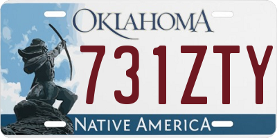 OK license plate 731ZTY