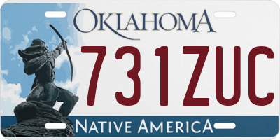 OK license plate 731ZUC