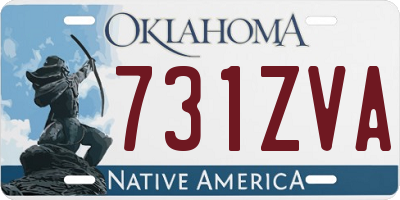 OK license plate 731ZVA