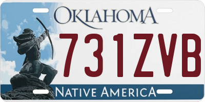 OK license plate 731ZVB