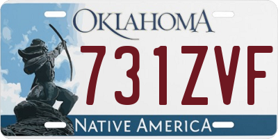 OK license plate 731ZVF
