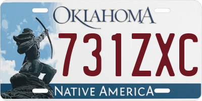 OK license plate 731ZXC