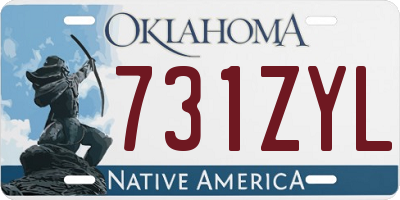 OK license plate 731ZYL