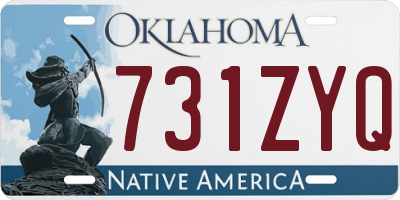 OK license plate 731ZYQ