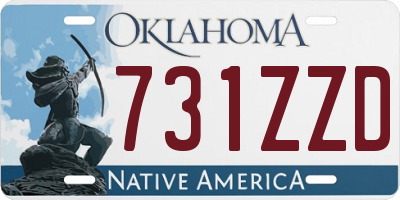 OK license plate 731ZZD