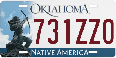 OK license plate 731ZZO