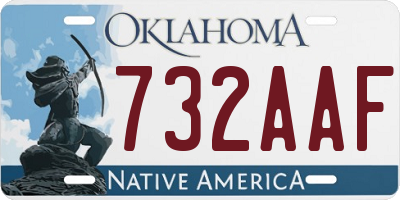 OK license plate 732AAF