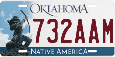 OK license plate 732AAM