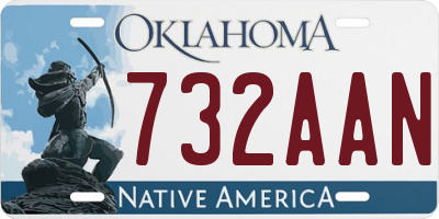 OK license plate 732AAN