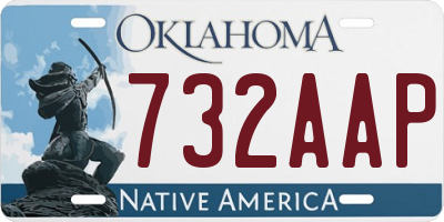 OK license plate 732AAP