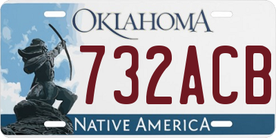 OK license plate 732ACB