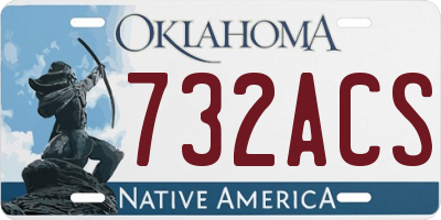 OK license plate 732ACS