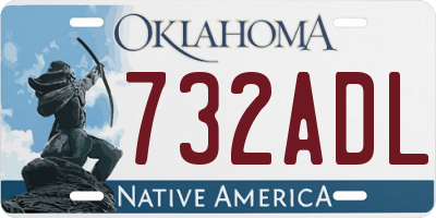 OK license plate 732ADL