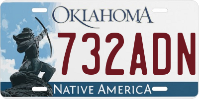 OK license plate 732ADN