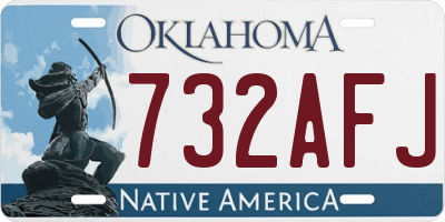OK license plate 732AFJ