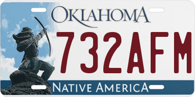 OK license plate 732AFM