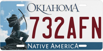 OK license plate 732AFN