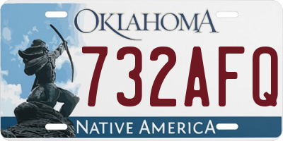 OK license plate 732AFQ