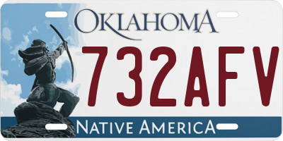 OK license plate 732AFV