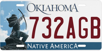 OK license plate 732AGB