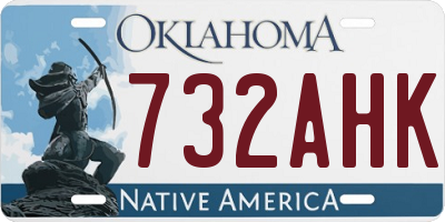 OK license plate 732AHK