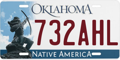 OK license plate 732AHL