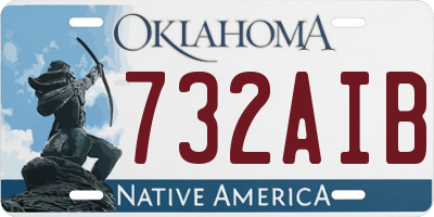 OK license plate 732AIB