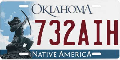 OK license plate 732AIH