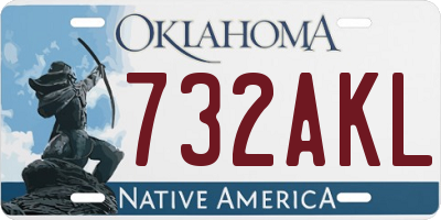 OK license plate 732AKL