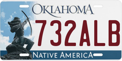 OK license plate 732ALB