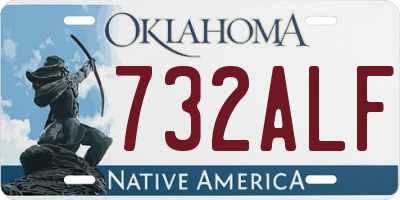 OK license plate 732ALF