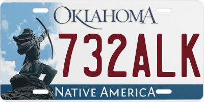 OK license plate 732ALK
