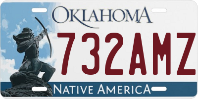 OK license plate 732AMZ