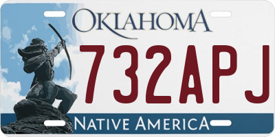 OK license plate 732APJ