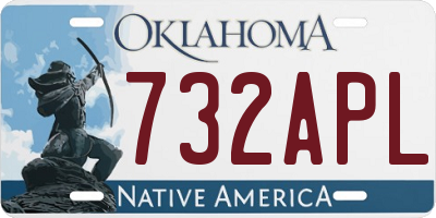 OK license plate 732APL