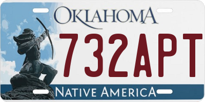 OK license plate 732APT
