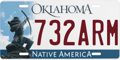 OK license plate 732ARM