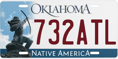 OK license plate 732ATL