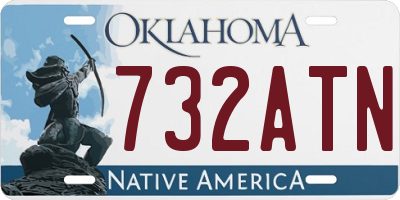 OK license plate 732ATN