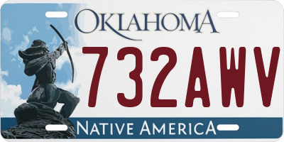 OK license plate 732AWV