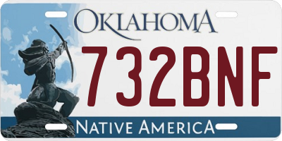 OK license plate 732BNF
