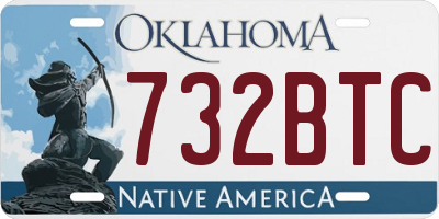 OK license plate 732BTC
