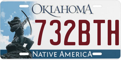 OK license plate 732BTH