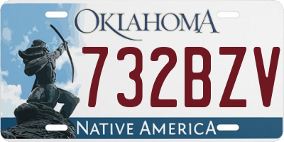 OK license plate 732BZV