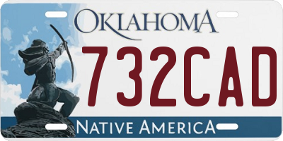 OK license plate 732CAD