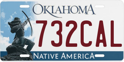 OK license plate 732CAL