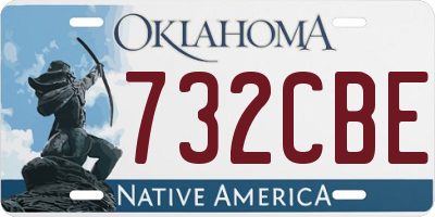 OK license plate 732CBE