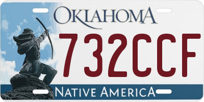 OK license plate 732CCF