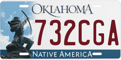 OK license plate 732CGA