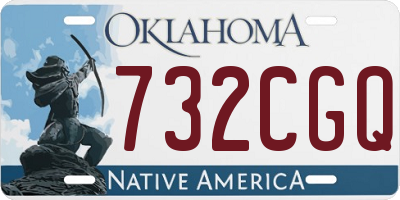 OK license plate 732CGQ